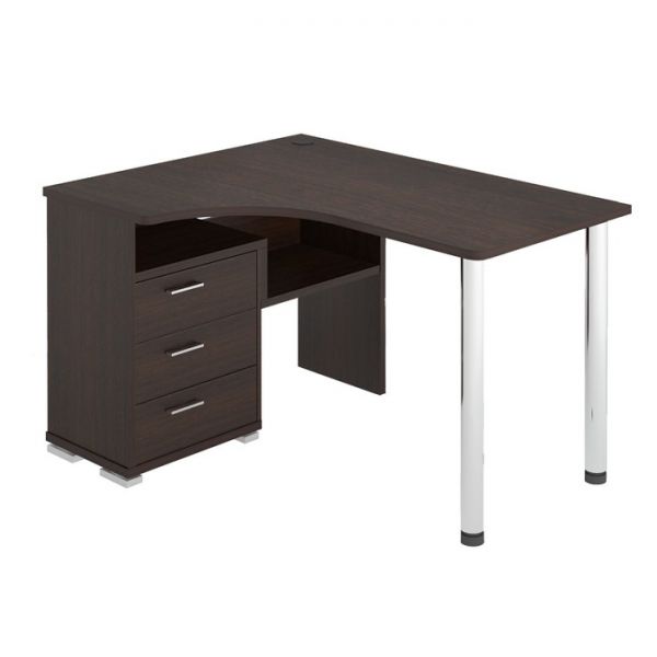 Стол СР-132С, угол левый, 1300 ? 1010 ? 750 мм, цвет венге