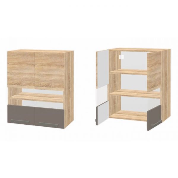 Кухня «Николь» со столешницей, размер 1.2 м, материал ЛДСП, цвет сонома / латте