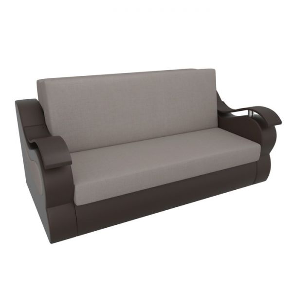Прямой диван «Меркурий», механизм аккордеон, корфу, цвет корфу 02 / коричневый