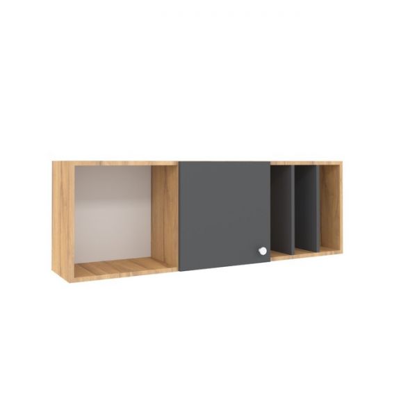 Шкаф навесной «Лойс 88», 1198 ? 253 ? 404 мм, цвет дуб золотистый / графит