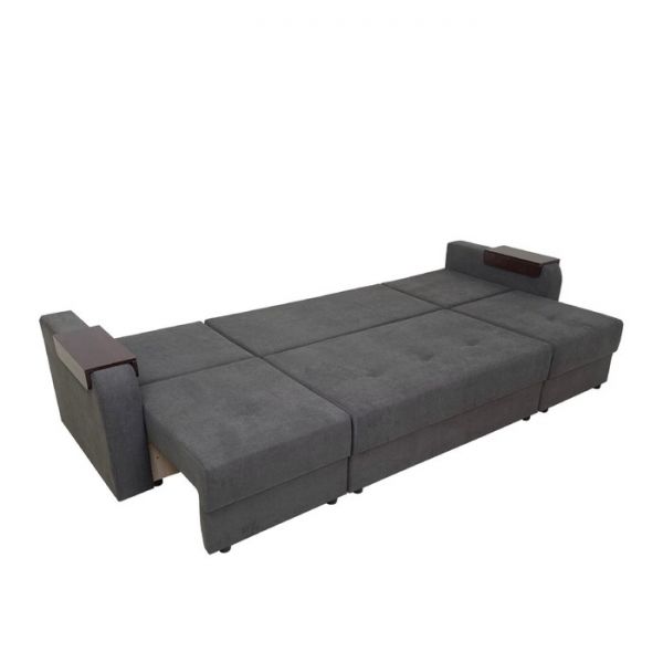 Диван-трансформер «Леон 1», механизм еврокнижка, ППУ, цвет коричневый