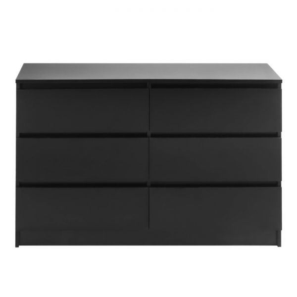 Комод с 6-ью ящиками Бетти, 1200х420х775, Черный