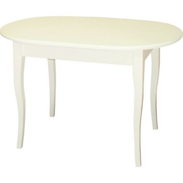 Обеденный стол «Лемур», 1200(1550) ? 800 ? 750 мм, раскладной, слоновая кость