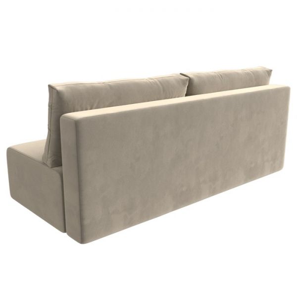 Прямой диван «Лондон», механизм еврокнижка, микровельвет, цвет бежевый