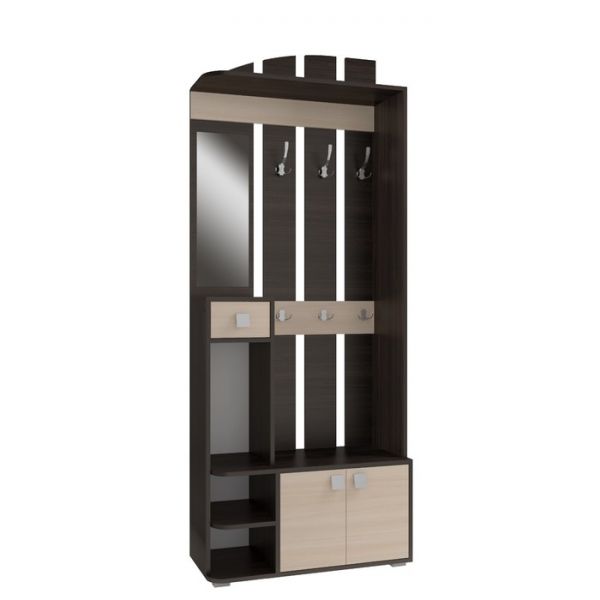 Прихожая Ивушка 25, 800х362х2052 Бодега тёмный/Бодега светлый