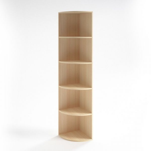 Шкаф угловой средний НШ-17, 380 ? 380 ? 1520 мм, белый шагр