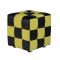 Пуф Шахматы 400х400х420 Черно-лайм