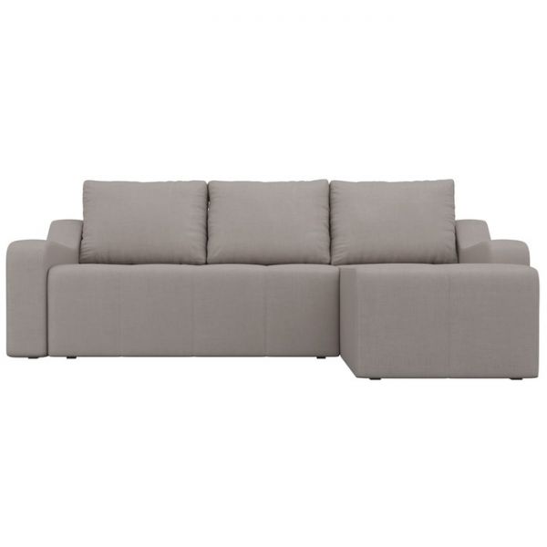 Угловой диван «Элида», правый угол, рогожка, цвет бежевый