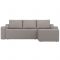 Угловой диван «Элида», правый угол, рогожка, цвет бежевый