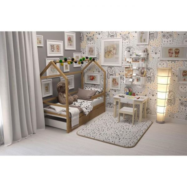 Детская кровать-домик Бельмарко Svogen дерево