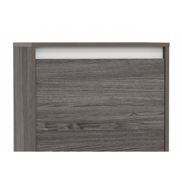 Шкаф для одежды Virginia НМ 11.80-2, 588х400х1874, Белый Скандинавский/Ясень Анкор темный