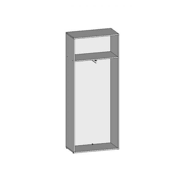 Шкаф для одежды НШ-5г, 760х380х1890 мм, белый шагр