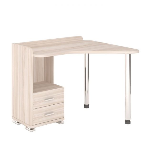 Стол СКМ-55, угол правый, 1100 ? 900 ? 810 мм, цвет белый жемчуг