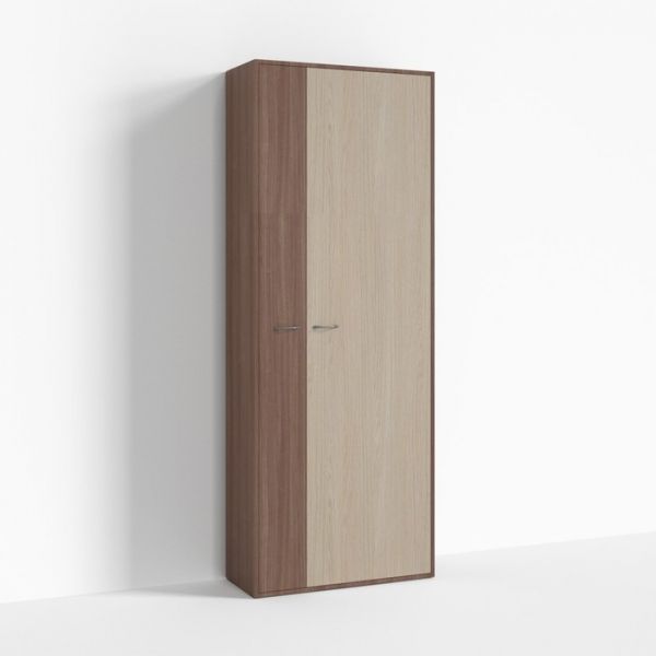 Шкаф широкий правый ПР-ШС-1-3, 800х334х2100 мм, ясень шимо светлый, ясень шимо темный