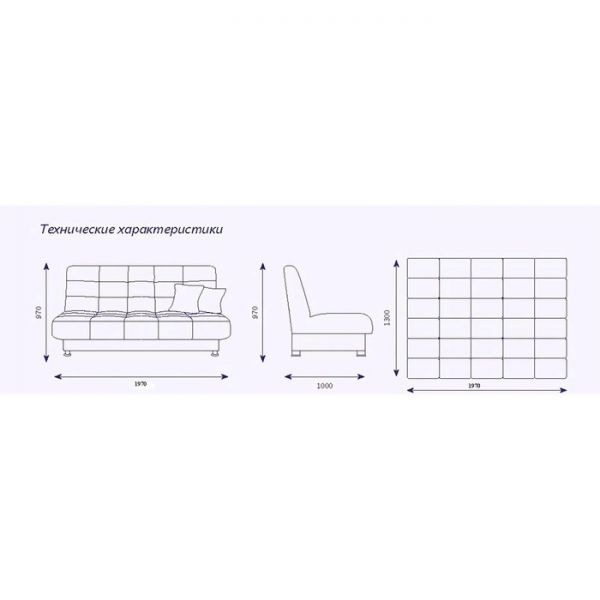 Диван «Идальго», с подушками, механизм книжка, рогожка, цвет savana grey