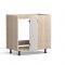 Шкаф напольный угловой Кантри 800х510х820 Дуб молочный/Белый