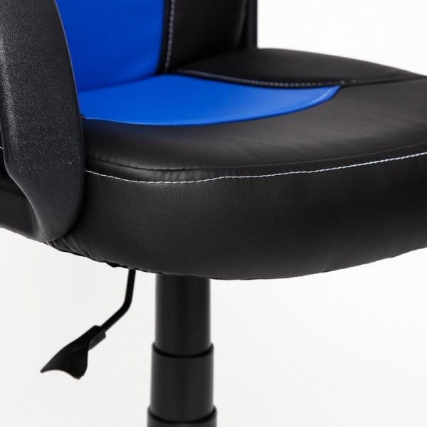 Кресло PARMA экокожа, черный/синий 36-6/36-39