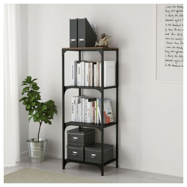 Стеллаж, цвет чёрный ФЬЕЛЛЬБО
