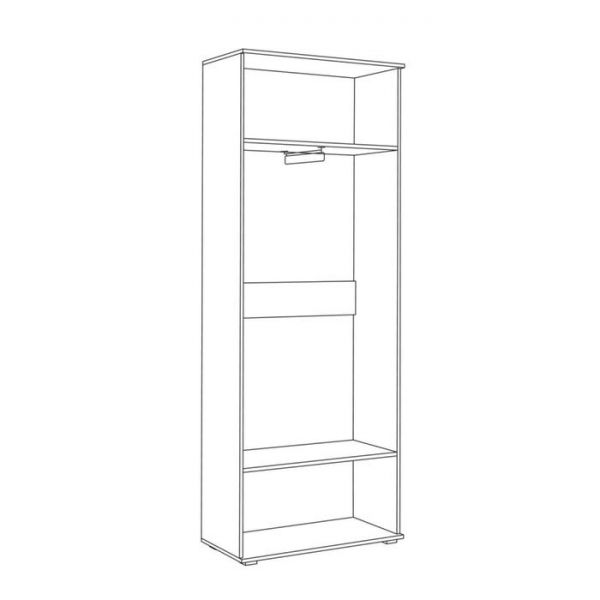 Шкаф для одежды Куба 13.136, 798х383х2106, Дуб сонома/Белый премиум