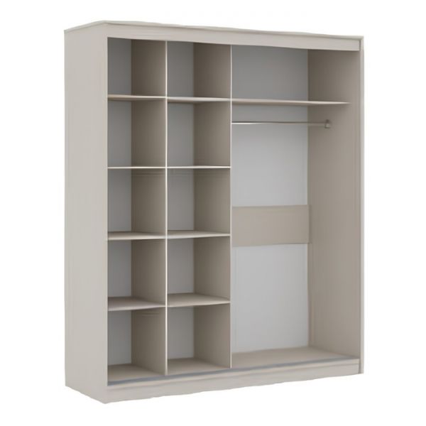 Шкаф многоцелевого назначения Сити 11-1 1840х604х2200 Сосна карелия/Черное стекло