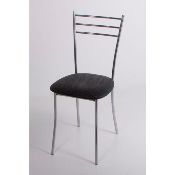 Стул на металлокаркасе Хлоя СТ хром люкс/оранжевый