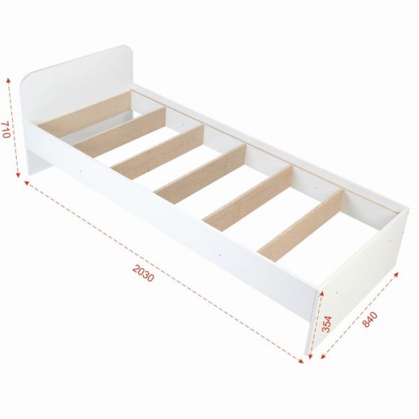 Кровать 800х2000  2030х840х710 Белая