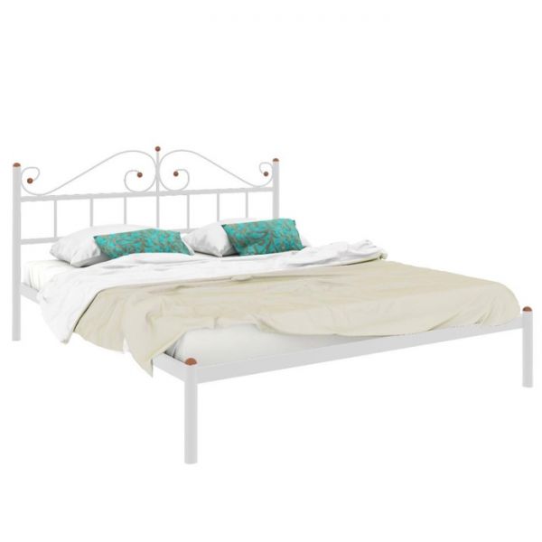 Кровать «Диана», 1400 ? 2000 мм, металл, цвет белый
