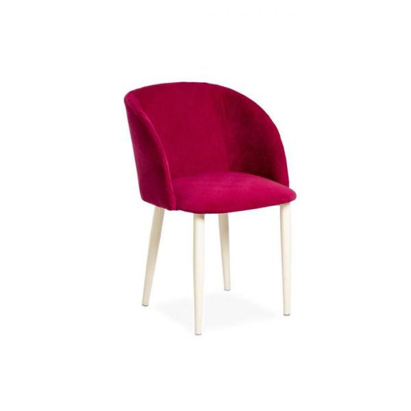 Стул Милли Тайту 26 бордовый велюр/ Стандарт металл Бежевый