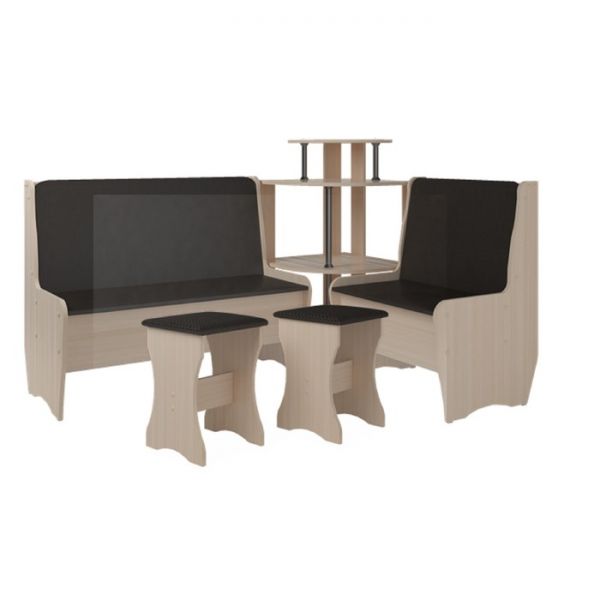 Кухонный уголок Трапэзи ТЕССЕРА без стола 1582х1182х990 PUNTO-бронзовая /Дуб Девонширский