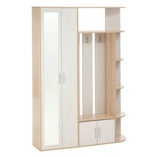 Прихожая Есения -1  2100х1500х360, Дуб сонома/Анкор светлый