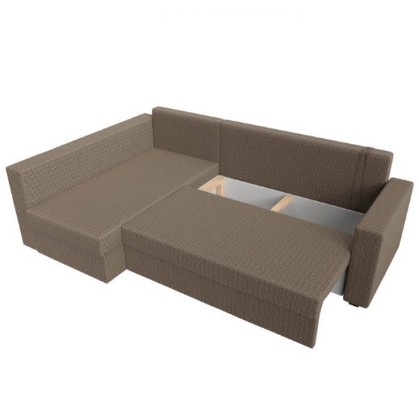 Угловой диван «Мансберг», механизм еврокнижка, угол левый, рогожка, цвет корфу 03