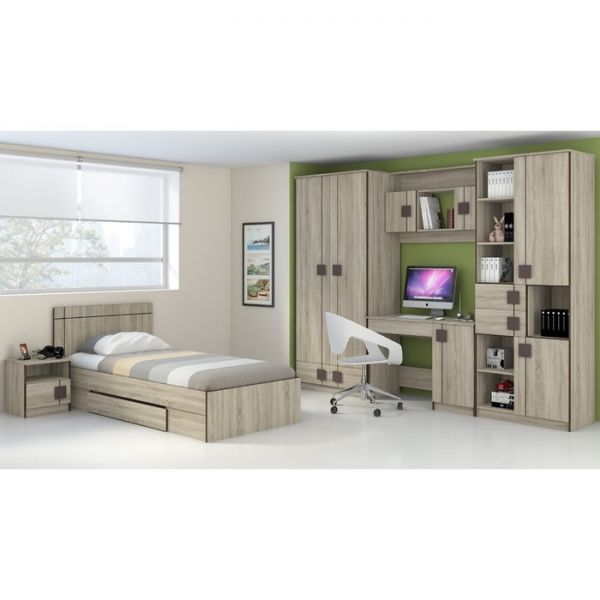 Комод «Диско» с ящиками и дверью, 852 ? 451 ? 890 мм, цвет дуб сонома / шоколад