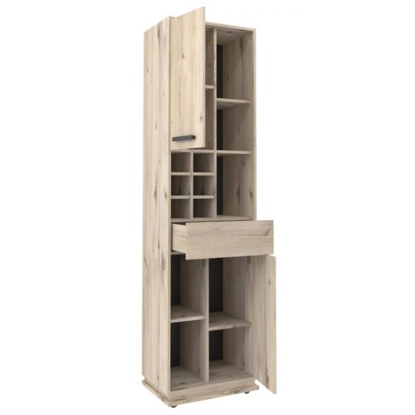 Шкаф Nature 2, 560 ? 400 ? 2116 мм, цвет гаскон пайн / чёрный