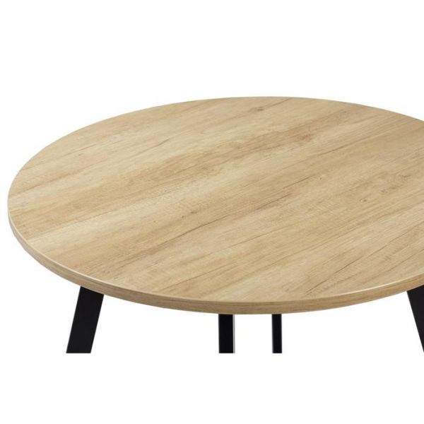 Стол ГЕРМЕС D-1050 Дуб Небраска/Опора Гермес, Гаспар-К, Черный матовый