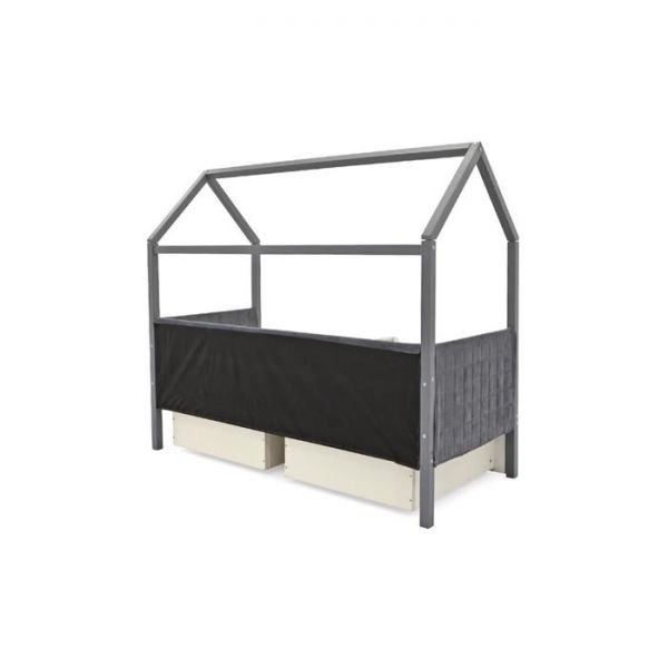 Детская кровать-домик мягкий Бельмарко  Svogen графит