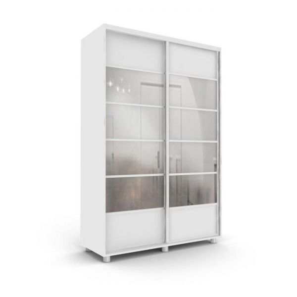 Шкаф-купе Стильный зелкало+ЛДСП Белый 1600х600х2300