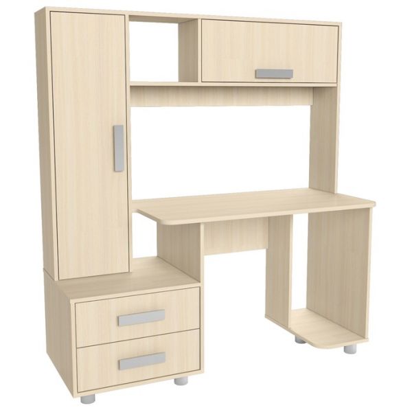 Стол компьютерный Альянс 8, 1450х570х1600, Дуб молочный