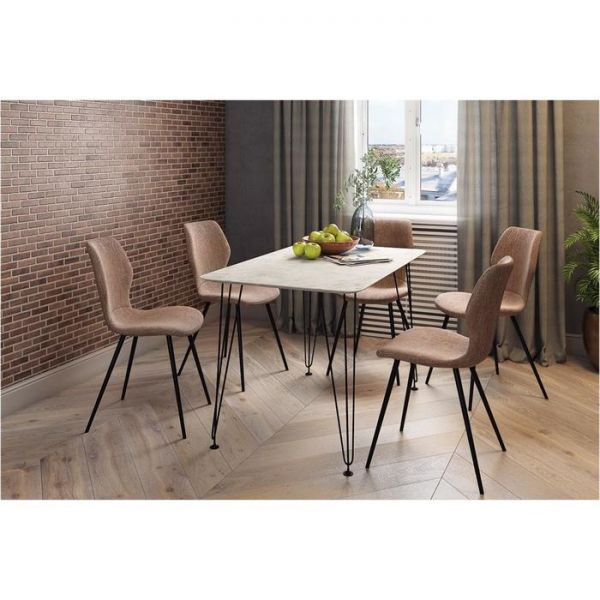 Стол обеденный Антей-1 1200х750х740 светлый/черный