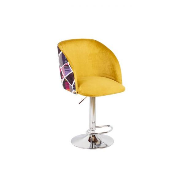 Барный стул Милли Катания велюр изумруд/ хром