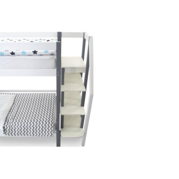 Детская двухъярусная кровать Бельмарко Svogen графит-белый