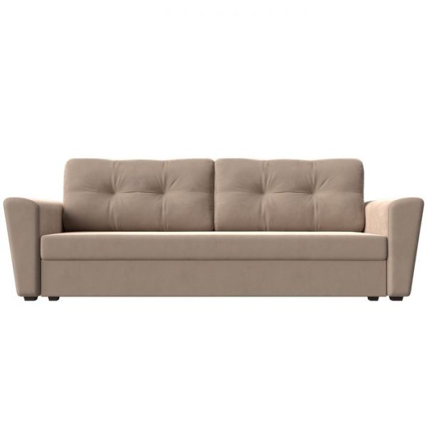 Диван прямой «Амстердам лайт», еврокнижка, велюр, цвет бежевый