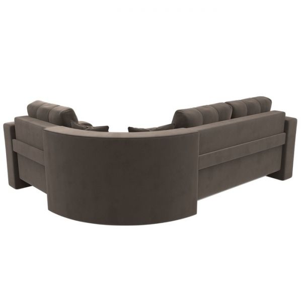 Угловой диван «Кембридж», механизм еврокнижка, велюр, цвет бежевый