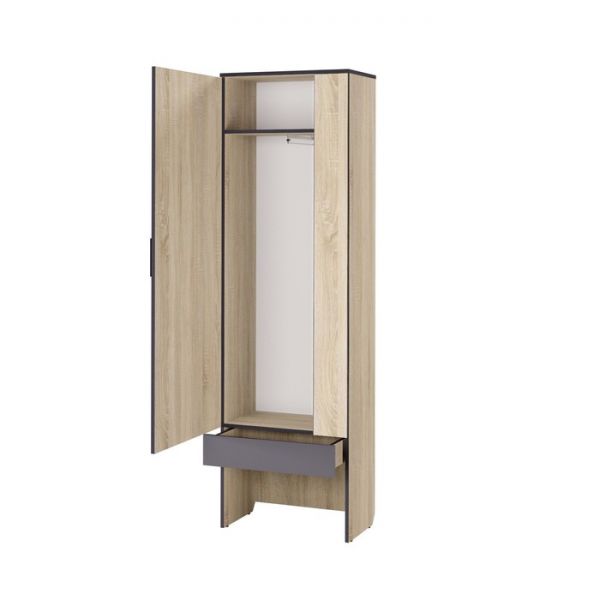 Шкаф «Эльза 2.1», 600 ? 350 ? 2000 мм, цвет дуб сонома