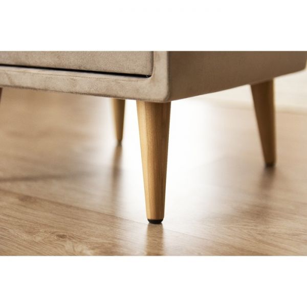 Тумба «Олимпия», 2 ящика, стекло, велюр, цвет velutto 05