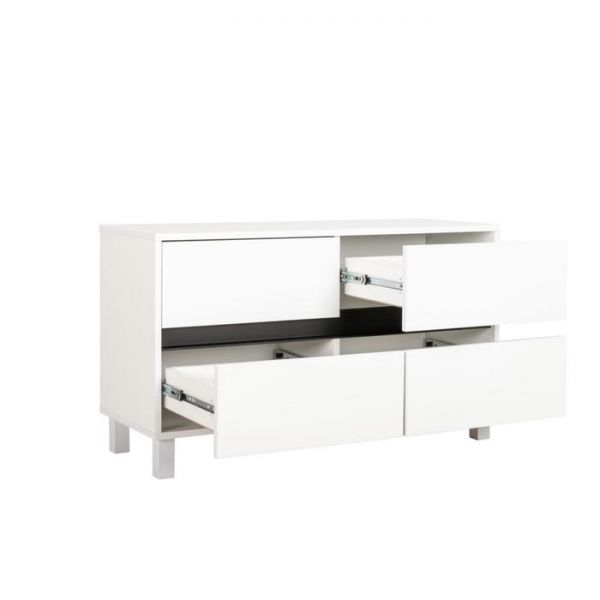 Тумба ТВ Квадро 13.277, 1000х368х540, Белый премиум