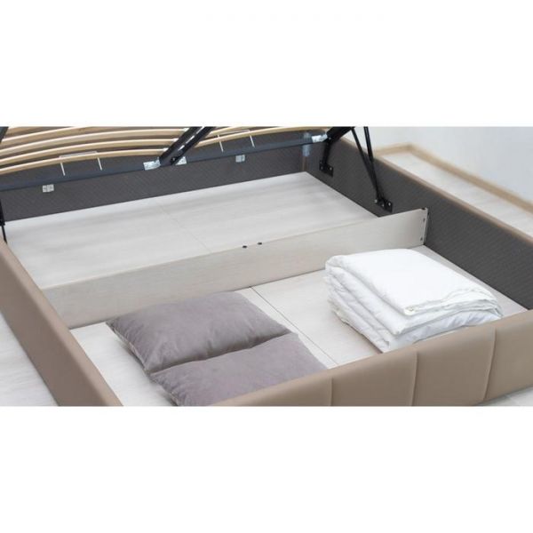 Кровать Хлоя, 1600х2000, ортопедическое осн+ПМ, Капучино