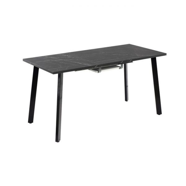Стол АТЛАНТ-01  1100/1500х700х760 Камень Черный/Ножеки титан черные матовые