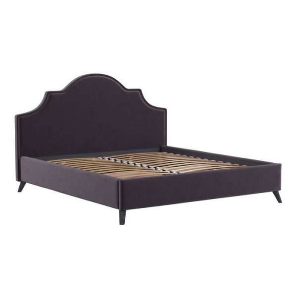 Кровать Фаина, 1800х2000, ортопедическое осн+ПМ, Блиц 13/Баклажановый