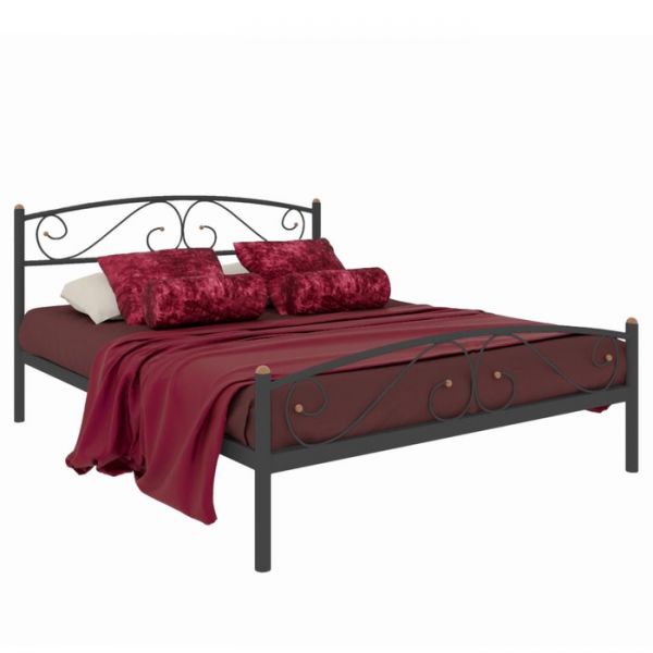 Кровать «Вероника плюс», 1200 ? 1900 мм, металл, цвет чёрный