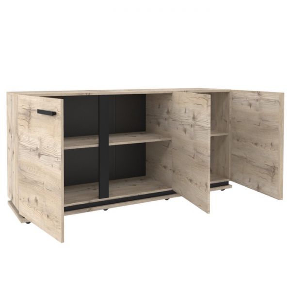 Тумба Nature 5, 1714 ? 445 ? 833 мм, цвет гаскон пайн / чёрный